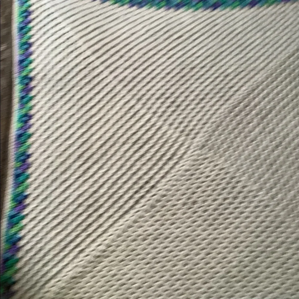 Lap blanket hand crocheted colorful 39” x 39”🌷beautiful stitch nice & wa